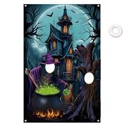 Koolenry Nighttime for Party Photo Props Halloween Horror Night Photography Backdrop 6x4 Ft Scary Witch Design