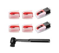 Koolenry Nonmagnetic Stylus Needles for Vinyl Record Player Ruby Turntable Phonograph Needle Set Cleaning Equipment Accessories