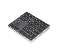 Koolenry Numeric Keypad Numpad 2.4Ghz Wireless Bluetooth Numeric Keypad USB C Rechargeable Numpad Gray
