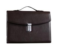 Koolenry Office Business Briefcase with Combination Lock High Capacity Document Handbag for Business Office Meeting Brown