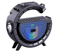 Koolenry Outdoor Portable Bluetooth Speaker Large G Flashlight Solar Player Wireless Card Music Household Lamp Party Tools Blue