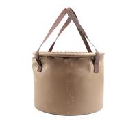 Koolenry Outdoor Portable Folding Bucket Portable Fishing Water Storage Container Camping Water Storage Container Cleaning Basin Khaki 20L