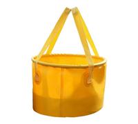 Koolenry Outdoor Portable Folding Bucket Portable Fishing Water Storage Container Camping Water Storage Container Cleaning Basin Yellow 20L