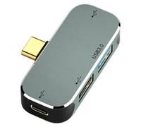 Koolenry PC Computer Type-C Extension Hub 3.55mm Jack PD100W USB3.0/USB2.0/USB3.1 -Compatible USB Extender YX04 X1