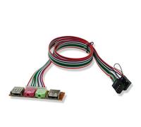 Koolenry PC Computer USB Port Audio Headset Microphone Cable for Front Panel USB Port Panel