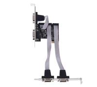 Koolenry PCI-E to 4-Port RS232 Serial Card AX99100 Chip DB9 COM Expansion Riser Adapter Converter for Desktop PC