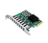 Koolenry PCI-E X4 3.0 to 4-Channels 8 Port USB 3.2 Gen1 Expansion Card PCI-E X4 USB 3.0 5Gbps Adapter Controller for Desktop PC