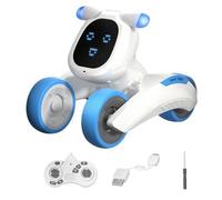 Koolenry Pet Program Robot Dog RC Robot Toy Dance Interactive Pet Program Robot Dog Voice Control Intelligent Gift for Kids Blue