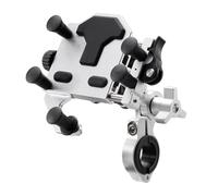 Koolenry Phone Stand Shock-Absorbing 360° Rotary Adjustable forMotorcycle Pedal Electric Vehicle Universal Navigation Bracket Silver