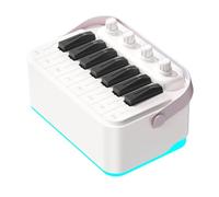 Koolenry Piano Guitar Amplifier Electronic Drum Bluetooth Speaker Wireless Speakers with LED RGB Light Gift White