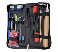 Koolenry Piano Tuning Kit 16pcs Professional Tools Wrench Hammer Mute Tweezers Fork Screwdriver Belt Clip for Beginners