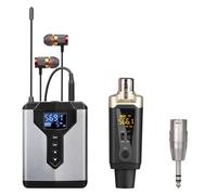 Koolenry Portable and Rechargeable Wireless In-Ear Monitor System for Stage Performances Transmitter and Receiver A