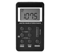 Koolenry Portable FM Radio with Earphones, Digital Display, and Rechargeable Battery for Travel