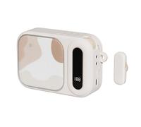 Koolenry Portable Lavalier Wireless Amplifier High Sound Quality Charging Microphone for Audio Teacher Guide Microphone Special White