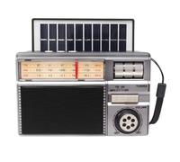 Koolenry Portable NEW Retro Radio Vintage Solar Battery-FM AM SW Radio, Built-in Rechargeable BT Speaker, TF Card Slot& USB/AUX Input
