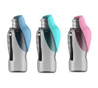 Koolenry Portable Outdoor Dog Pet Water Cup 800ml Folding Flip Large Capacity 3pcs Drinking Water Feeder Cup