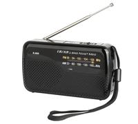 Koolenry Portable Radio Pocket FM AM Radio with Earphone Jack for Emergency Hurricane Running Walking Home Black
