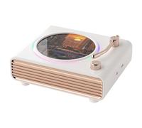 Koolenry Portable Retro White Bluetooth Speaker Wall Mounted Heavy Bass Soundbar Colorful Ambient Light Wireless MP3 Music Player