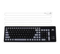 Koolenry Portable Silent Foldable Silicone Keyboard Usb Flexible Soft Waterproof Roll Up Keyboard for Pc Laptop