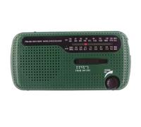 Koolenry Portable Solar Hand Crank Radio USB Portable Outdoor Emergency Speaker Emergency Hand Crank Radio Green