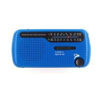 Koolenry Portable Solar Hand Crank Radio USB Portable Outdoor Emergency Speaker Emergency Hand Crank Radio Blue