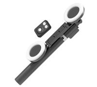 Koolenry Portable Wireless Remote Selfie Stick Tripod with Light 67Inch Height Phone Tripod for Travel Cell Phone Holder Mount Black