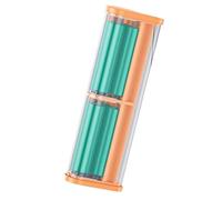 Koolenry Power Bank Case 6x18650 Transparent 22.5W Fast Charging LED USB Type C Port Battery Storage Box Orange