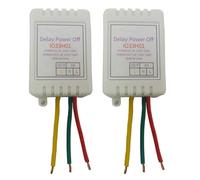 Koolenry Power-on Delay OFF Relay Switch Voltage Output 2PCS 1-480Min Timer Adjustable Disconnect Delay Controller AC 110V 220V