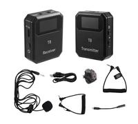 Koolenry Professional 2.4G Wireless Lavalier Microphone System with Built-in Noise Reduction for Interviews and Broadcasting