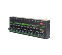 Koolenry Professional Audio Mixer 10 Channel Stereo Mixer with RGB Light & Ultra Low Noise DC5V Easy Operation UK PLUG