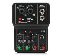 Koolenry Professional Audio Mixer Sound Card with Monitor Electric Guitar Live Broadcast Recording for Studio Singing Computer PC