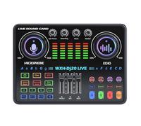 Koolenry Professional DJ20 Sound Card with 48V Condenser Microphone for Live Sound, Reverberation, and Noise Control for Cardioid Mics