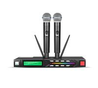 Koolenry Professional Wireless Microphone Set Mic UHF Long Range Dual Antenna for Karaoke Stage Performances UK Plug