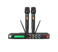 Koolenry Professional Wireless Microphone Set UHF, Noise Reduction, Long Range, Dual Antenna for Stage Performances UK Plug