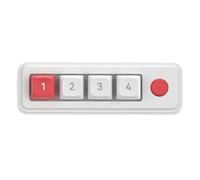 Koolenry Programmable RGB Wired Mechanical Keyboard - 4 Keys, 1 Knob, Hot Swap Feature for Gamers - White