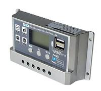 Koolenry PWM Solar Charge Controller LCD Display Solar Panel Regulator, 60A 12V 24V Auto Dual USB Load Discharger Wifi Bluetooth