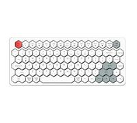 Koolenry Rechargeable Bluetooth Keyboard Colorful Hexegon Keycaps Bluetooth 5.1and Wired Dual Mode Keyboards for PC Laptop