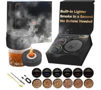 Koolenry Rechargeable Cocktail Whiskey Electric Smoker'S Kit, Built-in Lighter, for Men, Dads' Gift Butane-Free Functionality