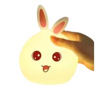 Koolenry Rechargeable Cute Animals Silicone Night Light Bedside Warm Soft Sleep Lamp for Kids Birthday Gift B