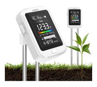 Koolenry Rechargeable Digital PH Meter, 6-in-1 Soil Test Kit for Gardening, with LCD Display for Indoor/Outdoor Plants