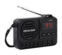 Koolenry Rechargeable Portable Digital FM Radio with LED Display Bluetooth 5.4 Radio Speaker Ideal for Home and Travel B