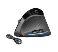 Koolenry Rechargeable Wireless Vertical Mouse with Screen Display Ergonomic Mice 6 Button Programmable Gaming Mouse for Gamer