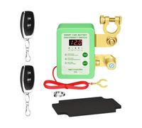 Koolenry Remote Battery Disconnect Switch with Led Voltage Display,Power Shut Off Switch Leakage Protection for Auto Car Green