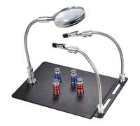 Koolenry Repair Bracket Workbench Flexible Arm Soldering Welding Station ESPLB Magnetic Magnifying Glass Third Hand Welding PCB Circuit Board Arm Soldering