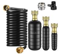 Koolenry Retractable Hose Drain Bladder Kit 3Pcs, Includes Shut-Off Valve& Faucet Adapter for Fit 1" to 6" Pipes