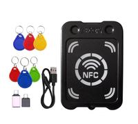 Koolenry RFID Smart Chip Card Reader Copier +3XUID/CUID Keychain NFC Encryption Key Reader IC 13.56Mhz RFID Token Clone Duplicator