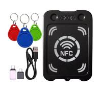 Koolenry RFID Smart Chip Card Reader Copier +3XUID Keychain NFC Encryption Key Reader IC 13.56Mhz RFID Token Clone Duplicator