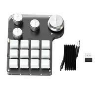Koolenry RGB BT Keypad Mechanical Hotswap Keyboar Mini USB Programming Custom Macro 12 Keys 4 Knobs Gaming Macropad B