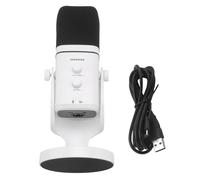 Koolenry RGB Gaming MIC USB/XLR Dynamic Microphone with Noise Reduction, Mute Button, Headphone Jack for Streaming for Gamers Podcast WHITE