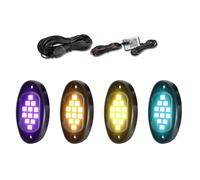 Koolenry RGB LED Rock Lights, Multifunction Neon Underglow Waterproof Light with APP Control Multicolor Lights for ATV UTV SUV,B